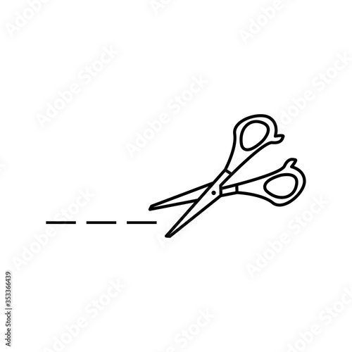 Scissor line icon