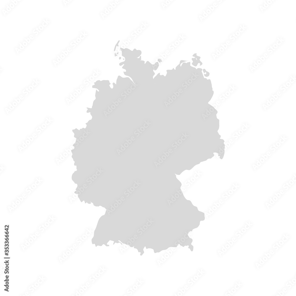 Germany vector map icon. Europe Germany country map background shape Germany vector map icon. Europe Germany country map background shape