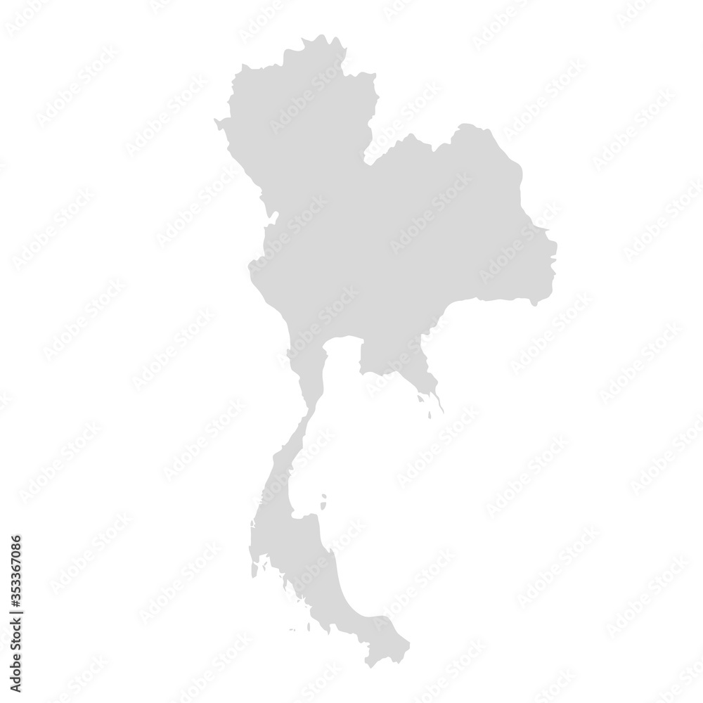 Thai vector map design. Thai east asia background land