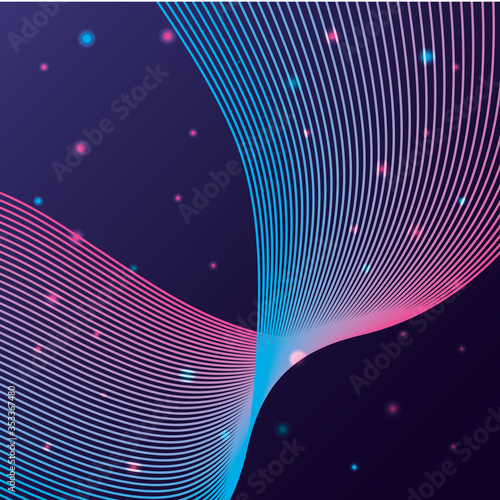 black waves sound purple background