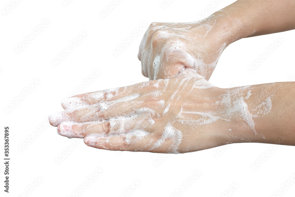 hand with soap hand with soap