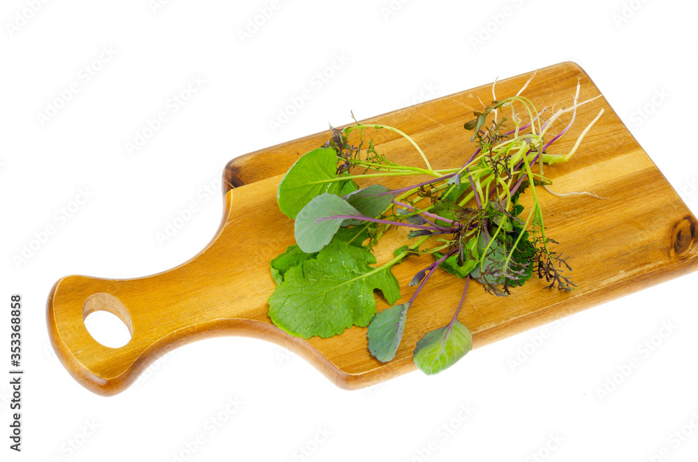 Cooking salad leaf mix isolated on white background Cooking salad leaf mix isolated on white background