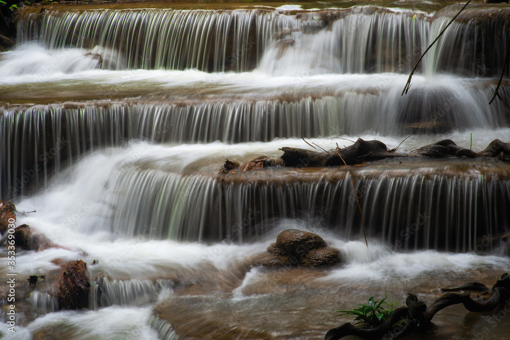 Fototapeta premium Huai Mae Khamin Waterfall Kanchanaburi Thailand