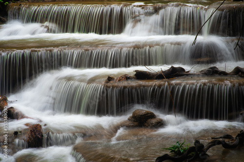 Fototapeta Naklejka Na Ścianę i Meble -  Huai Mae Khamin Waterfall Kanchanaburi  Thailand