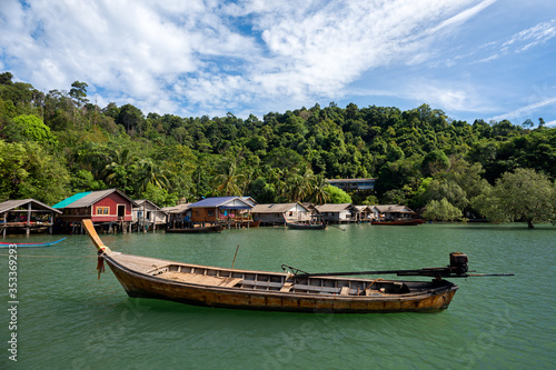 Fishing village At the island, Ranong province, Thailand