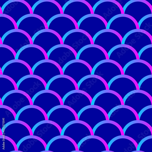 Mermaid sweet seamless pattern for textile, print. Fish scales background for wrapping paper