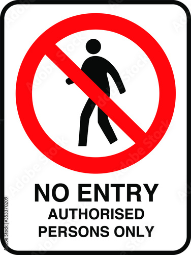 No entry authorized persons only