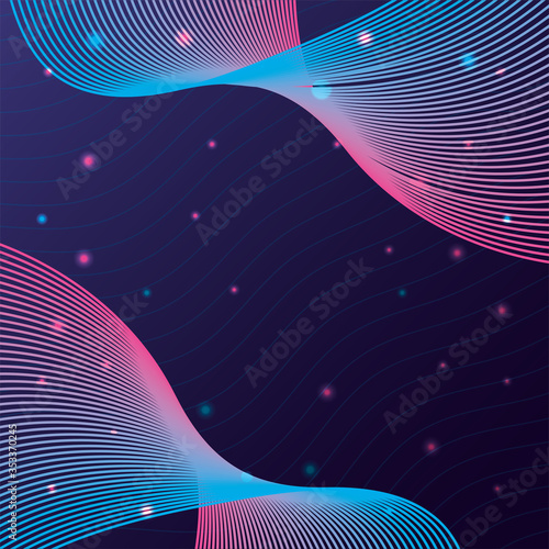 black waves sound purple background
