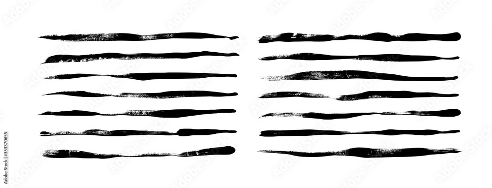 Black paint wavy and straight brush strokes vector collection. Dirty grunge lines and wavy brushstrokes. Black paint wavy and straight brush strokes vector collection. Dirty grunge lines and wavy brushstrokes.