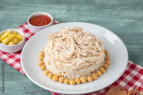 Photos of Turkey's Famous and Delicious Homemade Dishes for Hotel & Restaurant Orders and Menu and Internet and TV Advertising tavuk pilav chicken rice nohut pilav