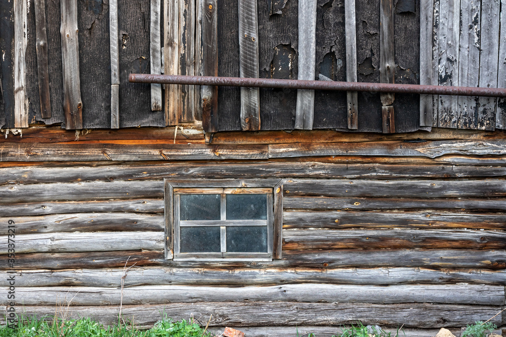 old wooden window