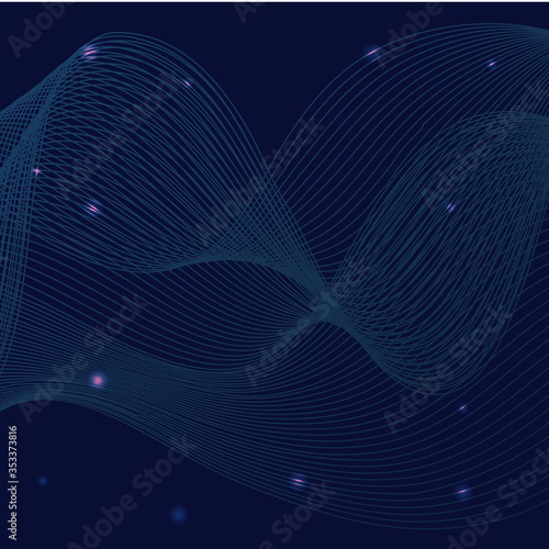 black waves sound blue background