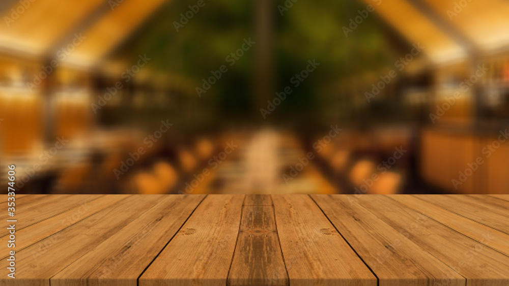 restaurant bar in the foreground