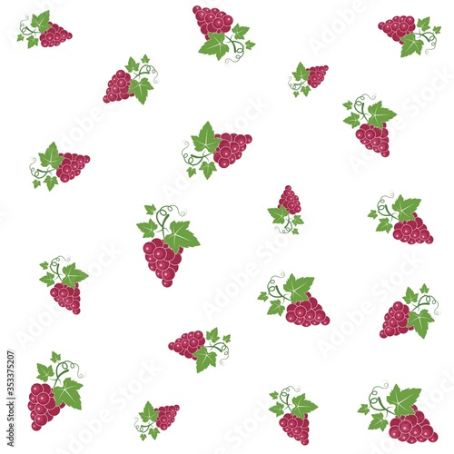 Grape fruits background  with leaf icon vector illustrtion