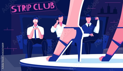 Strip Club Flat Composition