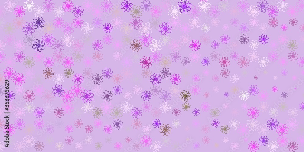 Light Pink, Green vector pattern with curved lines. Light Pink, Green vector pattern with curved lines.