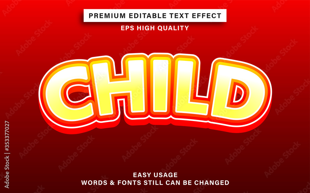 text effect - child