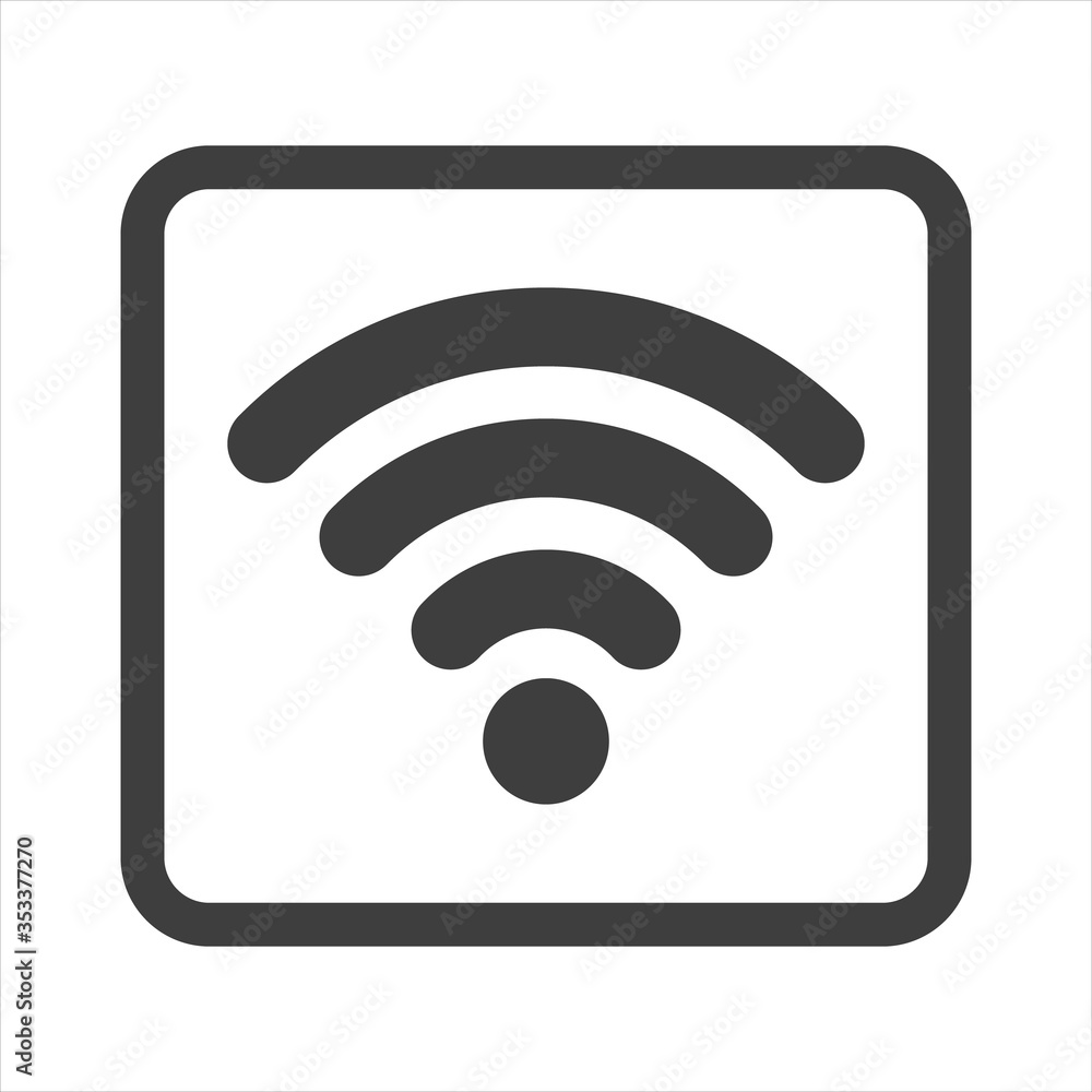 Wireless and wifi icon or sign for remote internet access. Podcast vector symbol. Wireless and wifi icon or sign for remote internet access. Podcast vector symbol.