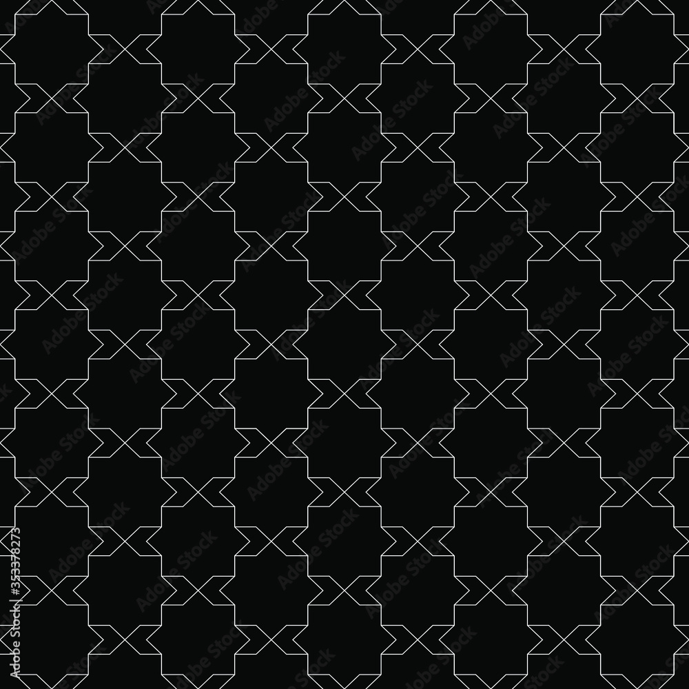 Fototapeta premium vector drawn with seamless repeated geometric shapes pattern. minimal desing. it can be used as banner, template, wallpaper, background, backdrop, fabric pattern, cover page design, etc.