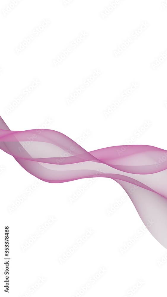 Abstract wave. Scarf. Bright ribbon on white background. Abstract smoke. Raster air background. Vertical image orientation. 3D illustration Abstract wave. Scarf. Bright ribbon on white background. Abstract smoke. Raster air background. Vertical image orientation. 3D illustration