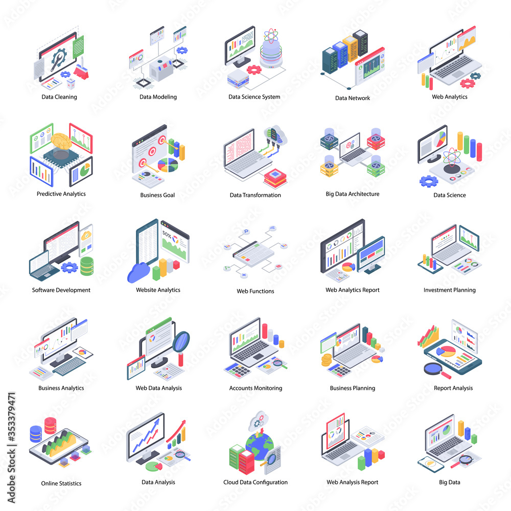 Data Analytics Icons Pack
Data Analytics Icons Pack