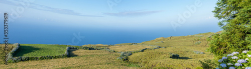 Walk on the Azores archipelago. Discovery of the island of sao jorge, Azores. Portugal. , Azores. Velas