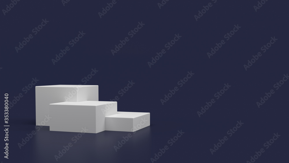 3D illustration render graphic.White rectangle cube product showcase table on isolate background. Abstract minimal geometry concept. Studio podium platform. Exhibition and business presentation stage 3D illustration render graphic.White rectangle cube product showcase table on isolate background. Abstract minimal geometry concept. Studio podium platform. Exhibition and business presentation stage