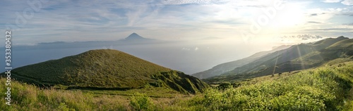 Walk on the Azores archipelago. Discovery of the island of sao jorge  Azores. Portugal.   Azores. Velas