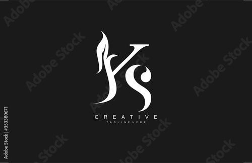 Minimal Clean Letter KS Monogram Logotype Design