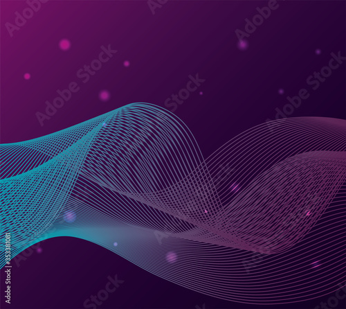 black waves sound purple background