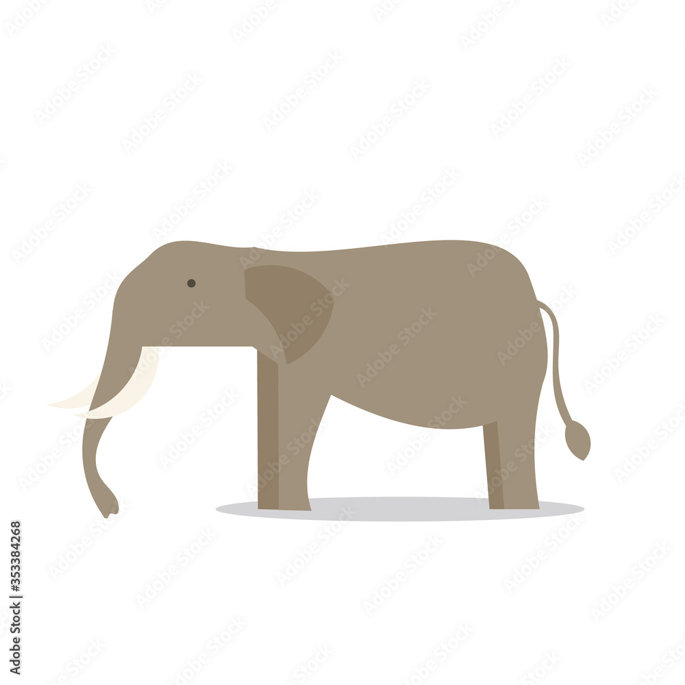 elephant Vector illustration of cute animal