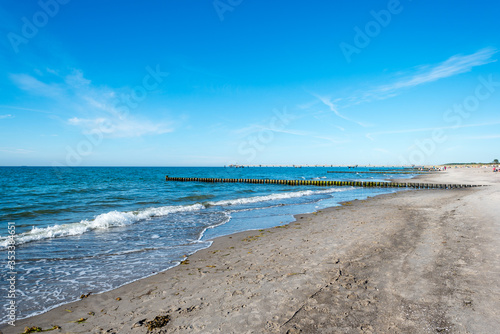 Beach in Graal M  ritz a seaside resort in the northeastern part of Germany in the federal state Mecklenburg Vorpommen at the Baltic Sea