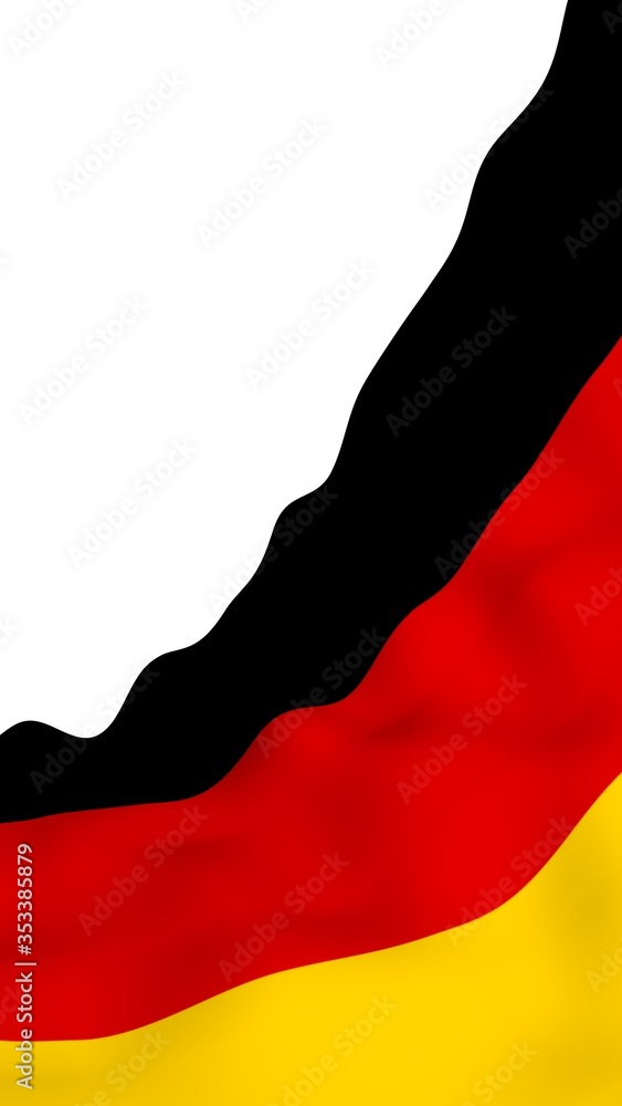 Naklejka premium Flag of Germany. Wide format 3D illustration. State symbol of the Federal Republic of Germany. 3D rendering