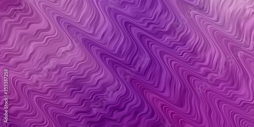 Light Purple, Pink vector background with bent lines. Colorful illustration with curved lines. Smart design for your promotions.