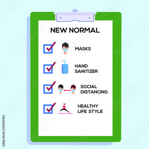 Coronavirus epidemic vector concept: Activities checklist to avoid covid-19