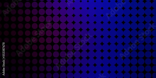Dark Pink, Blue vector pattern with spheres. Colorful illustration with gradient dots in nature style. Design for your commercials.
