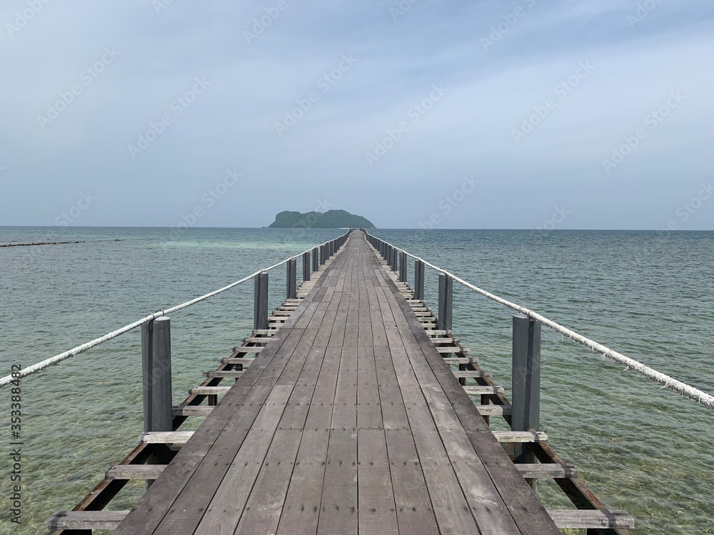 wooden pier in the sea