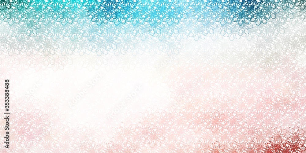 Fototapeta premium Light Pink, Green vector layout with curves.