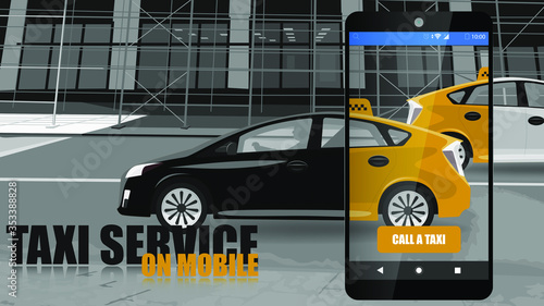 Search application taxi service from a mobile phone.
