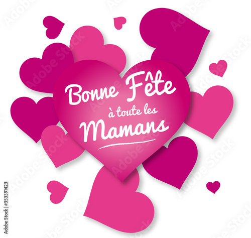 Bonne fête maman ! message cœur pour la fête des mères