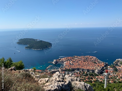 Fototapeta Naklejka Na Ścianę i Meble -  Skyline of Dubrovnik old town and Lokrum island