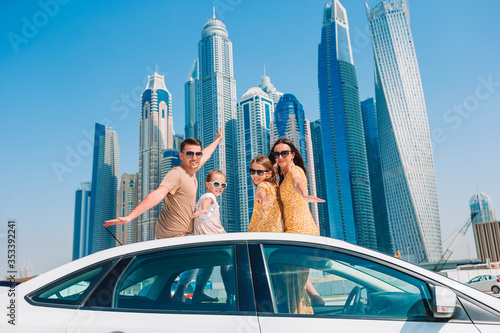 Photography Summer car trip and young family on vacation