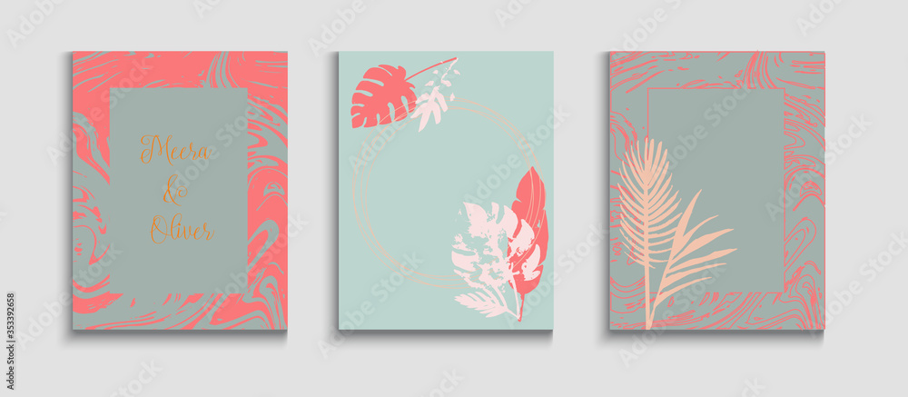 Abstract Retro Vector Banners Set. Geometric Frame Pattern. Hand Drawn 