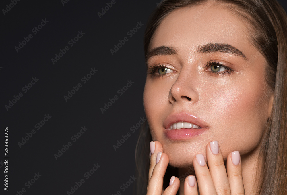 Natural beauty healthy hair and skin woman Natural beauty healthy hair and skin woman