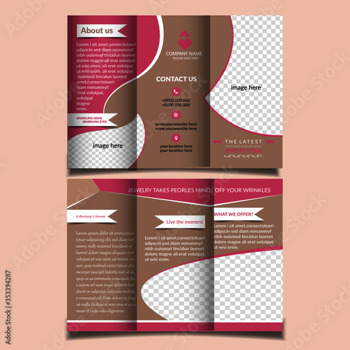 jewelry shop trifold brochure template