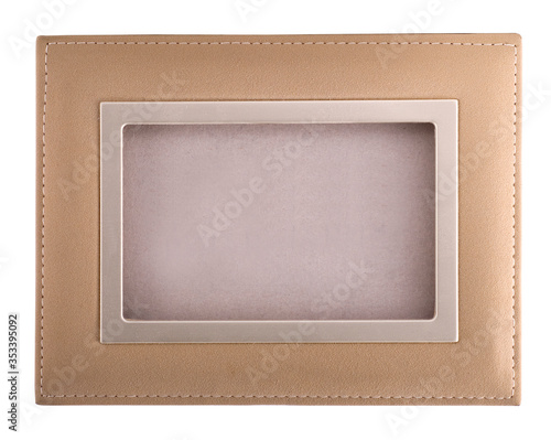 faux leather desktop photo frame