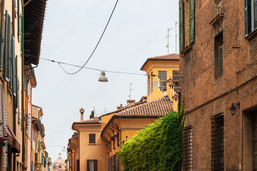 Bologna traditional old-fashioned building, Italy