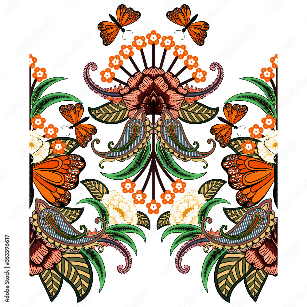 vector illustration of a floral ornament