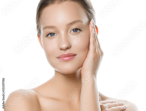 Fresh healthy skin woman spa concept face clean skin beauty