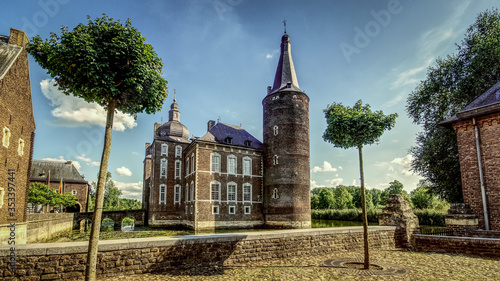 Hoensbroek Castle in the village of Hoensbroek, Limburg, The Netherlands.